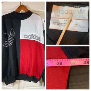 VTG 90s‎ Adidas Trefoil Colorblock Sweatshirt Mens XL Soccer Football Streetwear